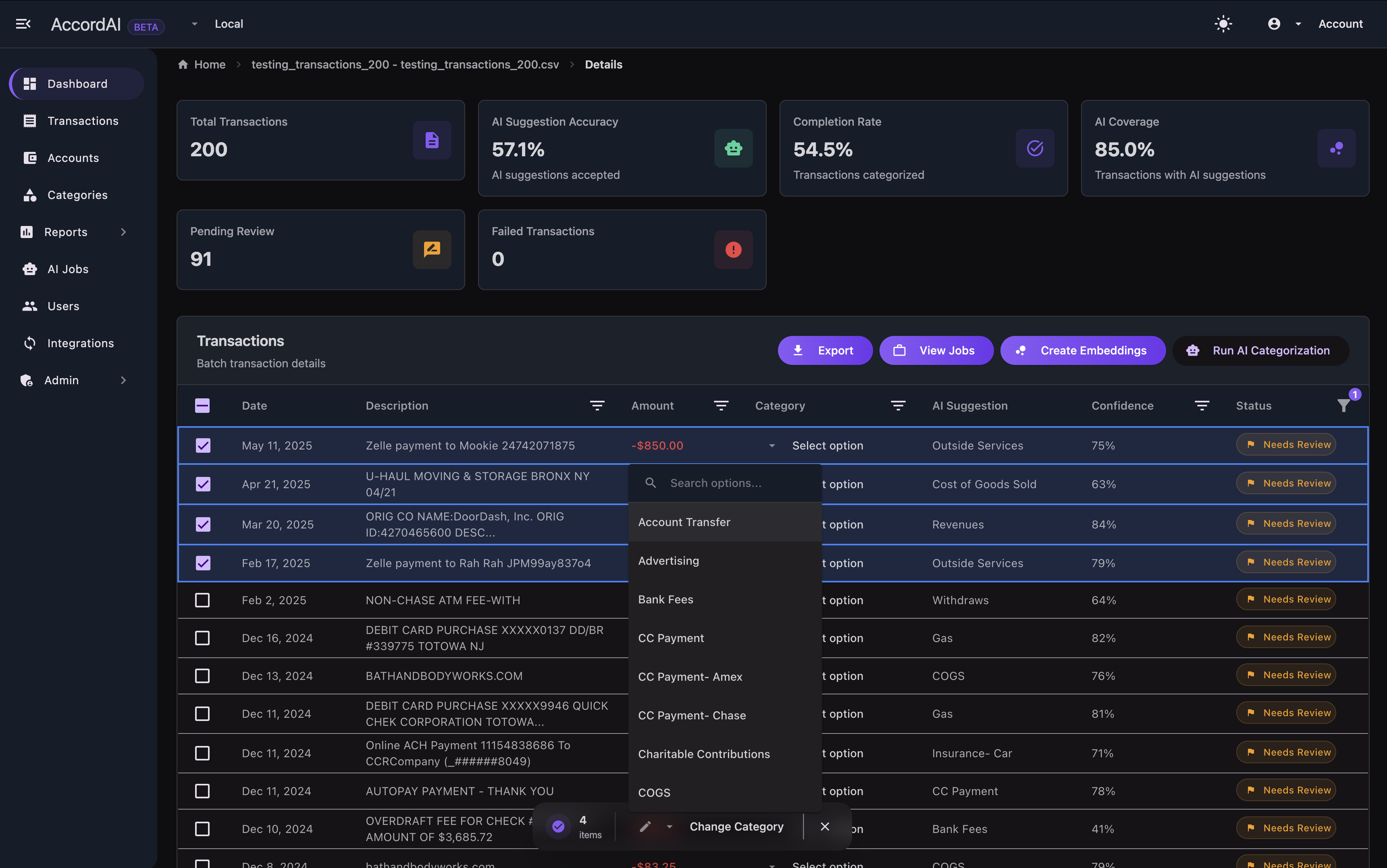 Excel-like review grid